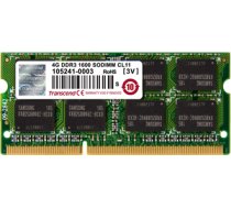 Atmiņa Portatīvajam Datoram Transcend Sodimm, Ddr3, 2 Gb, 1600 Mhz, Cl11 (ts256msk64v6n)