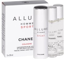 Chanel Allure Homme Sport Cologne Ūdens Kolońska, 3x20ml