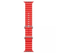 Siksniņa iWear S1 Grooved Soft Silicone 20mm strap for Apple Watch 49mm / 45mm / 44mm / 42mm Red