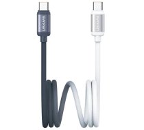 Kabelis Usb-c / Usb-c Usams Bicolor Series Sj756 Pd 60w 1.2m Melns Balts