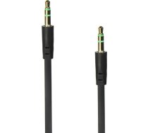 Kabelis Partner Tele.com Jack 3.5mm - Jack 3.5mm 1m Melns