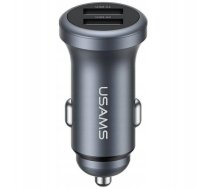 Lādētājs Automašīnas Usams Cc320 Aluminium 2.4a 2xusb-a Tarnish