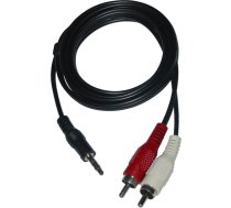 Kabelis Neutralle Audio Kabelis Jack (3,5mm) M - 2x Cinch M, 3m, Melns, Logo Blistr