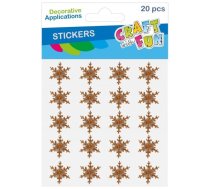 Ziemassvētku Rotājums Craft With Fun Rotājums Bn Uzlīmes Zvaigznes Zlot 20gab Cf 12/144