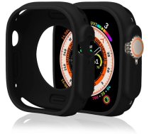 Futlāris Silicone Watch Case Na Apple Watch 42 Mm (series 1/2/3) - Melns