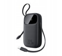 Powerbank Baseus Enerfill Fc31 20000mah 22.5w Ar Displeju Digitālo I 2 Wbudowanymi Kablami (usb-c + Lightning) - Melns