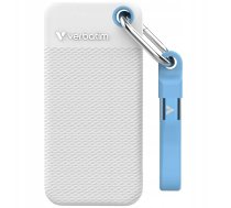 Disks ārējais Verbatim Pocket Ssd 1tb Usb-c 3.2 Gen.2 Balts-gaiši Zils 32320