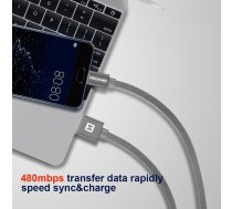 Swissten Textile Quick Charge Universal Micro USB Data and Charging Cable 0.2m