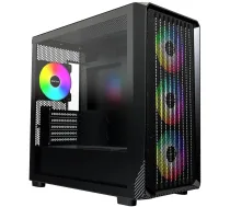 Montech X5m Pc-gehäuse, Midi-tower, Micro-atx, Argb, Tempered Glass - Melns