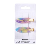 Sister Young_lily Makeup Hair Clips Set Klipes Matiem Pink Purple 2gab