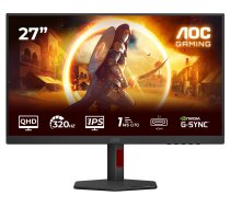 AOC | Q27G4SRU | 27 " | Fast IPS | QHD | 16:9 | 320 Hz | 0.3 ms | 2560 x 1440 pixels | 400 cd/m² | HDMI ports quantity 2 | Black