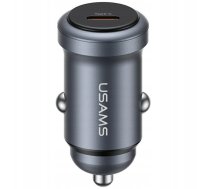 Lādētājs Automašīnas Usams Cc321 Aluminium 30w Pd Usb-c Tarnish