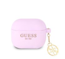 Maciņš austiņām Guess Apple Airpods 3 Charms Silicone Case Purple