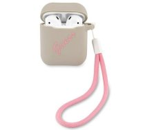 Maciņš austiņām Guess Apple AirPods 1/2 cover Silicone Vintage case Grey