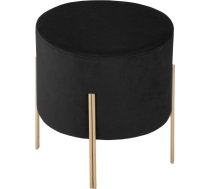 Atmosphera Melna Pufs Na Złotych Nogach Black Velvet