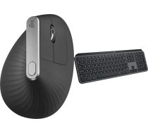 Pele Logitech Mx Vertical Ergonomic (910-005448) + Mx Keys S Bezvadu Graphite Us (920-011587)