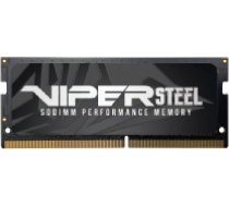 Atmiņa Portatīvajam Datoram Patriot Viper Steel, Sodimm, Ddr4, 8 Gb, 3200 Mhz, Cl18 (pvs48g320c8s)