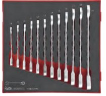 Teng Tools Komplekts Atslēgu Plakans-gredzenveida Ar Sprūdratu 8-19mm 12gab. (238270102)