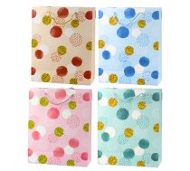 Gift Bag Dot Pattern Gold Pastel 32 × 26 × 10 cm
