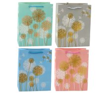 Gift Bag Dandelions Gold Elements 23 x 18 x 10.5 cm