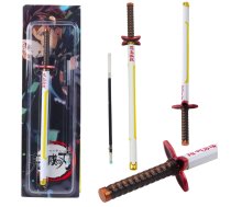 Katana Sword Anime Ballpoint Pen Metāls Black Ink Replaceable Refill White And Yellow