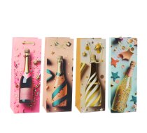 Paper Gift Bag For Champagne Bottle Pastel 35 x 12 x 9 cm
