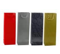Wine Bottle Gift Bag Pattern With Inscriptions 35 x 12 x 9 cm
