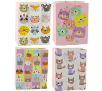 Paper Gift Bag Cats Glitter 23 x 18 x 10.5 cm