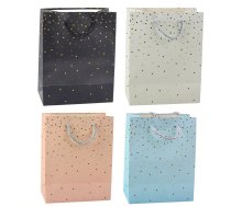 Gift Bag With Gold Dots 23 x 18 x 10.5 cm