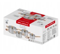 Komplekts Katlu Fitter Inox 8 Cz. (rokturi Koka, 1,6l 2,5l 3,3l 5,6l +pokrywki)