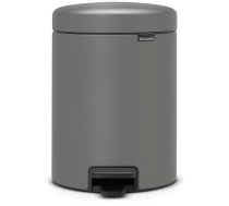 BRABANTIA waste bin with pedal NewIcon 5L Mineral Concrete Grey 126284