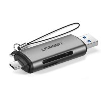 Citi Ugreen Ugreen CM185 50706 reader for SD / micro SD cards on USB-A 3.0 / USB-C 3.0 - gray
