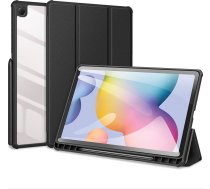 Futlāris Planšetdatora Dux Ducis Dux Ducis Toby Bruņots Futlāris Ar Atloku Smart Case Priekš Samsung Galaxy Tab S6 Lite Ar Rokturi Na Irbulis Melns