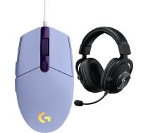 Pele Logitech G102 Lightsync (910-005854) + G Pro X Melns (981-000818)