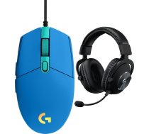 Pele Logitech G102 Lightsync (910-005801) + G Pro X Melns (981-000818)