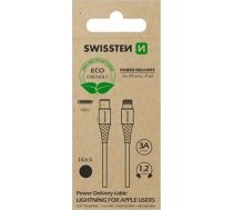 Kabelis Usb Swissten Usb-c - Lightning 1.2 M Melns (71505300eco)