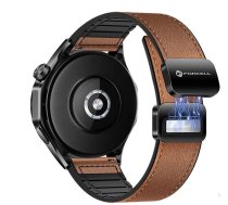 Siksna Priekš Samsung Galaxy Watch Forcell F-design Fs20 Magnētisks āda Organiskās 20 Mm Brūns