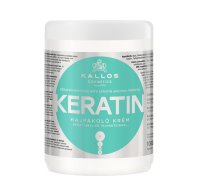 Kallos_keratin Hair Mask With Keratin And Milk Protein Maska Matiem Sausiem un lūstošiem Z Wyciągiem Keratyny I Proteiny Mlecznej 1000ml