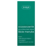 Ziaja_liście Manuka Tīrīšana Krēms Mikroekspoliācijas Z Kwasem Migdałowym Uz Nakti 50ml