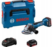 Slīpmašīna Bosch Bosch Cordless Angle Grinder Gws 18v-10 P Professional, 125mm (blue/black, 2x Li-ion Battery 5.0ah, In L-boxx)