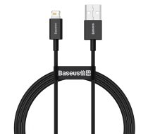Kabelis Baseus Baseus Superior USB - Lightning fast charging data cable 2,4 A 1 m black (CALYS-A01)