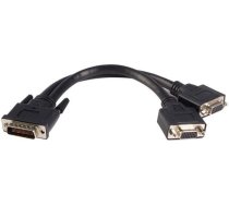 Kabelis Startech Dms-59 - D-sub (vga) X2 0.2m Melns (dmsvgavga1)