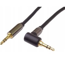 Premiumcord Hq Stíněný Kabelis Stereo Jack 3.5mm - Jack 3.5mm Zahnutý 90°, 1,5m