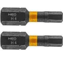 Neo Tools Biti Uderzeniowe Hex4 X 25 Mm, 2 Gab.
