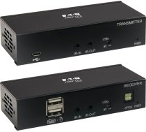 Eaton Eaton Tripp Lite Series USB C to HDMI over Cat6 Extender Kit with KVM Support, 4K 60Hz, 4:4:4, Transmitter/Receiver, USB, PoC, HDCP 2.2, up to 230 ft., TAA, - Erweiterung fur Video/Audio - HDMI, USB-C - uber CAT 6 - bis zu 70 m - TAA-konform - fur