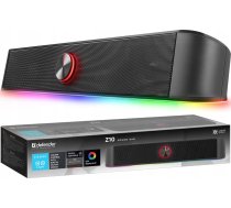 Defender Soundbar Z10, 2.0, 6w, Melns, Regulēšana G�o�no�ci, Pod�wietlenie Led, Usb/bluetooth, 80hz-20khz