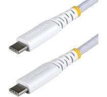 Startech Startech.com 15cm Usb-c Kabelis Uzlādes 60w 3a Pd Pīta Vāks Nylonowo-tpe Izturīgs Usbc Portatīvais Dators-tālrunis Kabelis Uzlādes Balts
