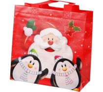 Leantoys Soma Dāvanu Mikołaj I Pingwinki Sarkans 22cm X 22cm X 11cm