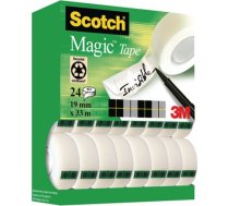 Scotch Lente Biroja Magic (8-1933r24tpr), Matēta, 19mm, 33m, 24gab.