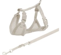 Trixie Mīkstas Kakla Siksna Priekš Kucēnu Ar Pavadu Junior, 26–34 Cm/10 Mm, 2.00 M, Gaiši pelēks